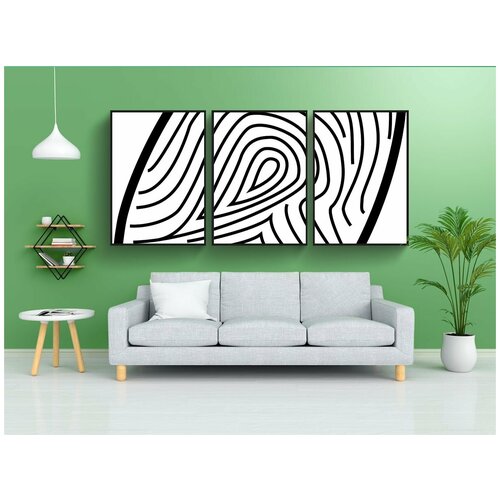 фото Набор модулных постеров для интерьера "большой палец, отпечаток пальца, распечатать" 60x90 см. в тубусе, без рамки lotsprints