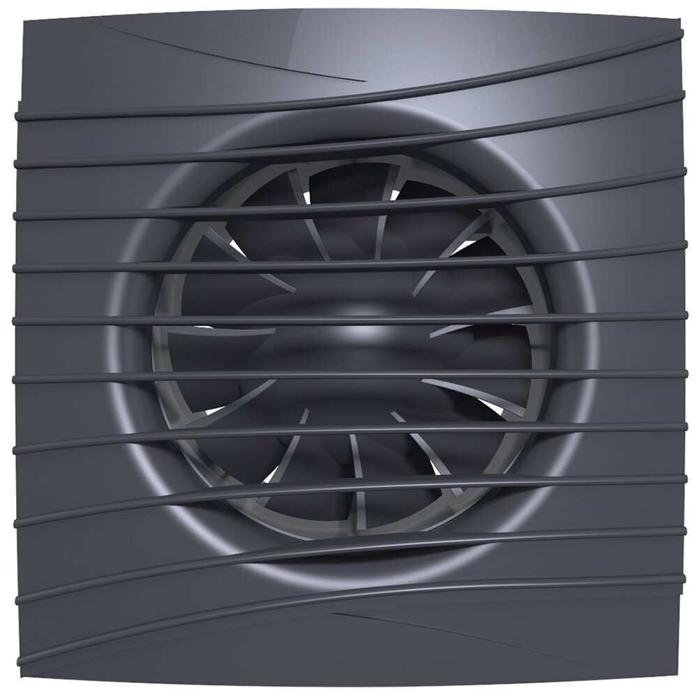 Вентилятор D100 SILENT 4С dark gray metal с обр клапаном DICITI - фотография № 1