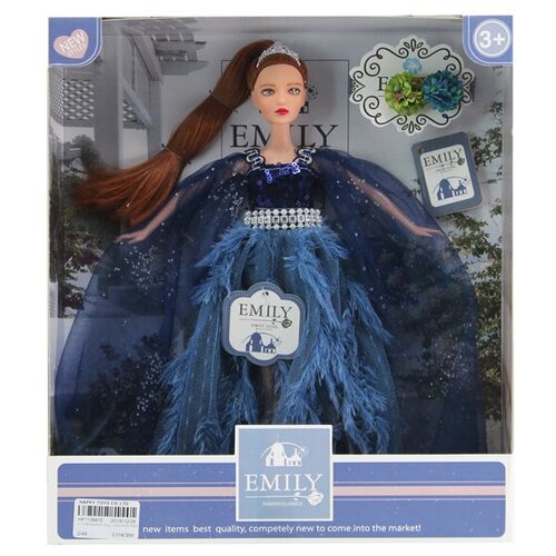 Кукла шарнирная Emily Синяя серия, аксессуары, 28см WJ-12667 , ABtoys