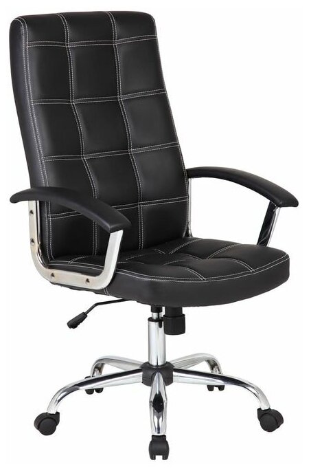 Компьютерное кресло для руководителя Riva Chair 9092 Черная эко кожа