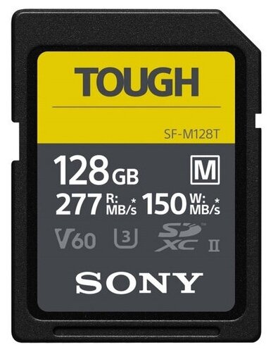 Карта памяти Sony Tough SDXC 128GB UHS-II U3 V60 R277/W150MB/s (SF-M128T/T1)