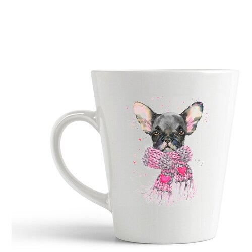фото Кружка-латте coolpodarok животные собака в шарфике