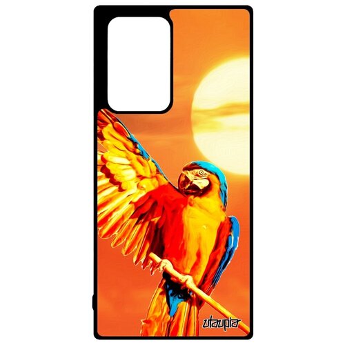 фото Ударопрочный чехол на смартфон // samsung galaxy note 20 ultra // "попугай" кеша попугайчики, utaupia, оранжевый