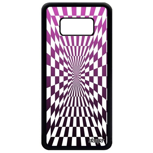 фото Красивый чехол на смартфон // galaxy s8 // "иллюзия шахмат" двухцветный движение, utaupia, розовый