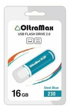 Флешка OltraMax OM-16GB-230 light-blue