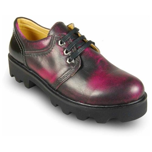Полуботинки  Shoes Market, демисезонные,натуральная кожа, размер 36, фиолетовый, черный