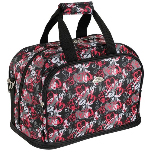 фото Сумка дорожная polar п7092, 30 л, 23х30х44 см, ручная кладь, черный, красный