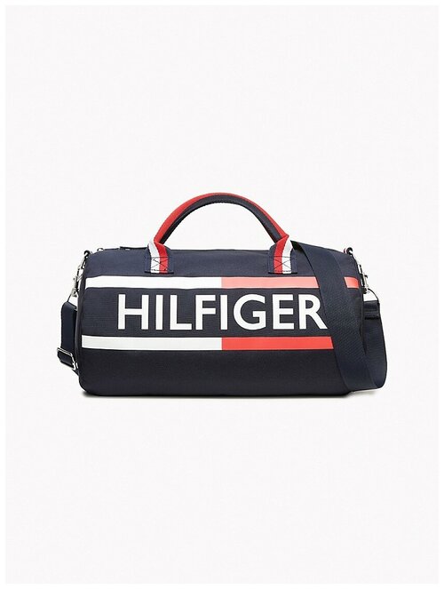 Сумка спортивная TOMMY HILFIGER 028461, 20.5х20.5х35.5 см, ручная кладь, синий