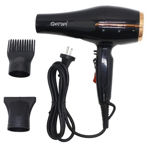 Фен для волос Gemei GM-1780 черный 339000₽