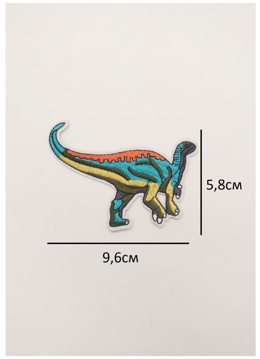 Заплатка / текстильный патч/ Нашивка / Термоаппликация / Термонаклейка динозавр