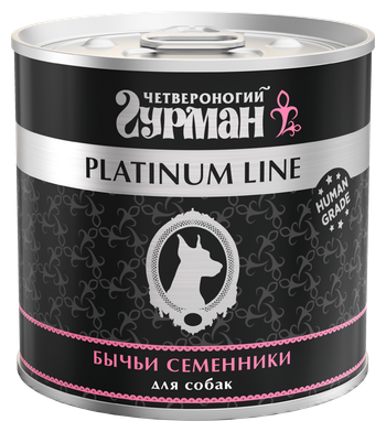 Влажный корм для собак Четвероногий Гурман Platinum line Семенники беззерновой бычьи семенники