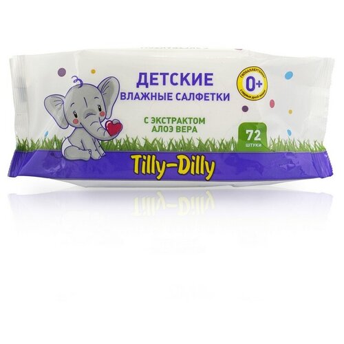Tilly-Dilly Влажные детские салфетки Tilly-Dilly алоэ 72 шт