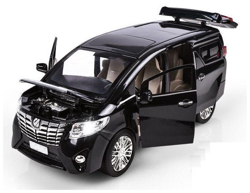 Коллекционная модель Тойота Alphard 1:24 металл (свет, звук)