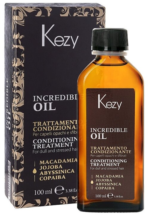 KEZY Incredible Oil Масло для волос и кожи головы, 150 г, 100 мл, бутылка