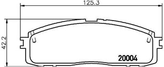 Дисковые тормозные колодки задние TRIALLI PF 4117 для Toyota Mark II (4 шт.)