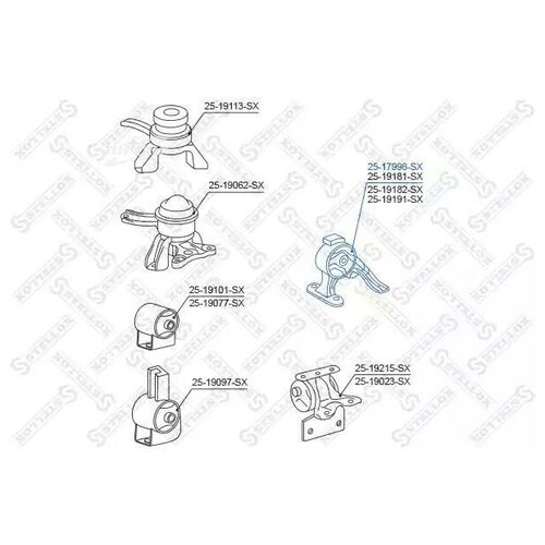 фото Stellox 2517998sx 25-17998-sx_подушка двигателя задняя\ toyota caldina at190/st190 1992-1996