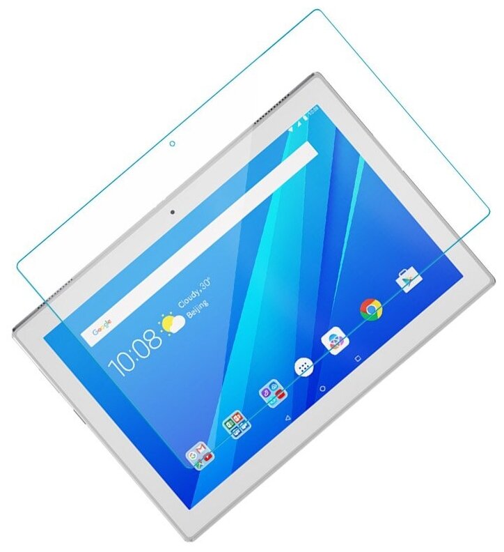 Защитное противоударное стекло MyPads для планшета Lenovo Tab M10 TB-X605F/M с олеофобным покрытием