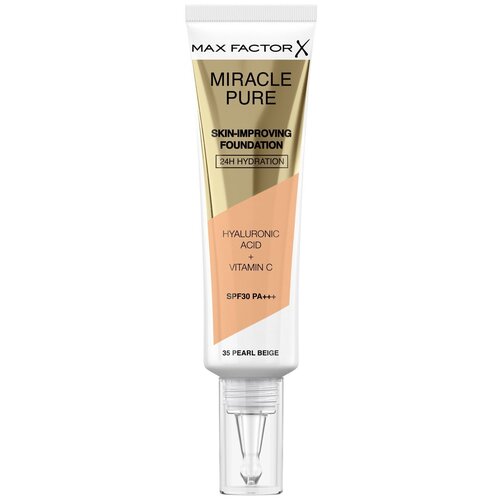 Max Factor Тональный крем Miracle Pure Foundation, SPF 30, 30 мл, оттенок: 35 peal beige