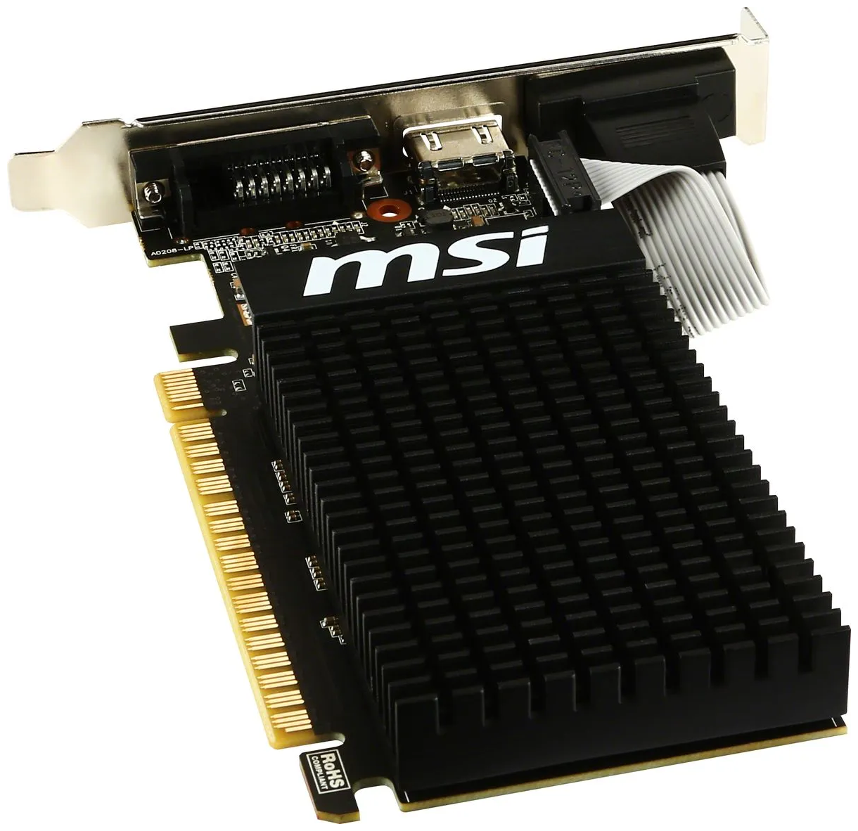 Видеокарта MSI GeForce® GT 710, GT 710 2GD3H LP, 2ГБ, GDDR3, Retail - фото №3