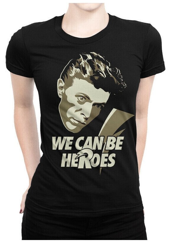 Футболка DreamShirts David Bowie - We Can Be Heroes Женская черная 