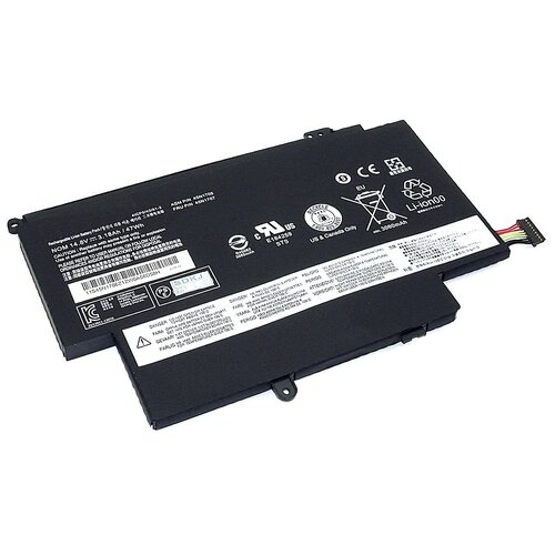 Аккумуляторная батарея для ноутбука Lenovo ThinkPad S1 Yoga (45N1704) 14.8V 3180mAh аккумулятор для ноутбука lenovo thinkpad s1 yoga 45n1704 14 8v 2900mah oem