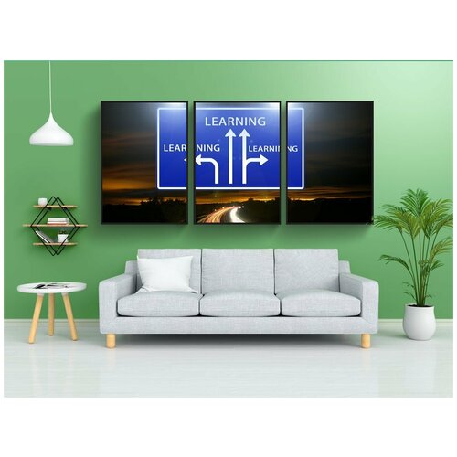 фото Набор модулных постеров для интерьера "учить, уведомление, информационный знак" 60x90 см. в тубусе, без рамки lotsprints