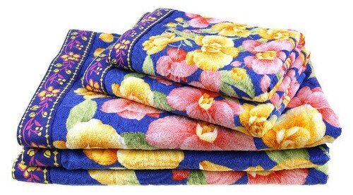 купить японские махровые полотенца с цветами