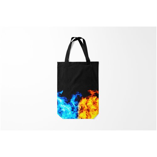 фото Сумка-шоппер / 31х42 см / популярные иллюстрации / текстуры битва огней burnettie