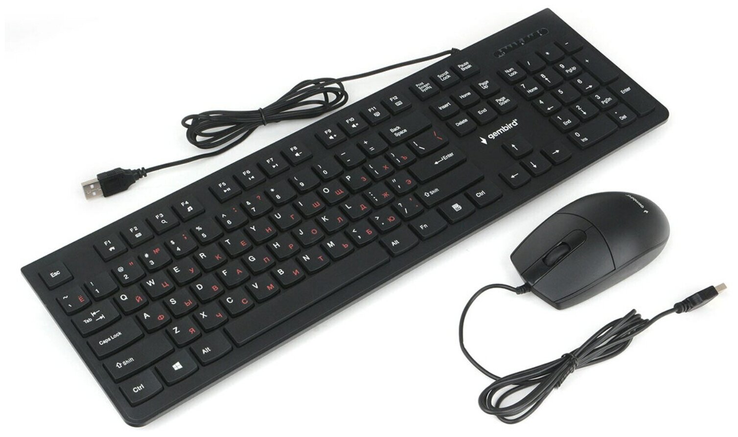 Комплект клавиатура + мышь (с русскими буквами)