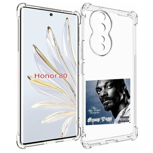 Чехол MyPads Snoop Dogg THA BLUE CARPET TREATMENT для Honor 80 задняя-панель-накладка-бампер чехол mypads snoop dogg tha blue carpet treatment для huawei honor 30 lite задняя панель накладка бампер