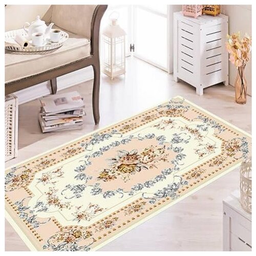 Коврик универс. BANYOLIN Velvet из 1 шт 60х100см Цветы (коричневый)