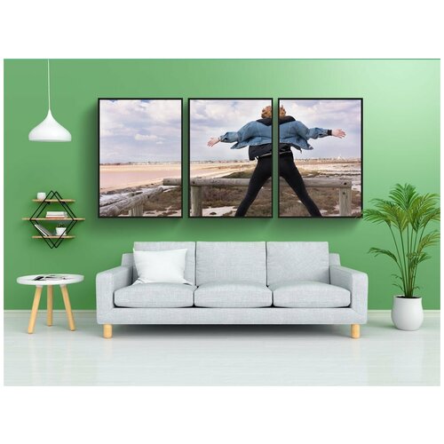 фото Набор модулных постеров для интерьера "свобода, новое начало, начинать" 60x90 см. в тубусе, без рамки lotsprints