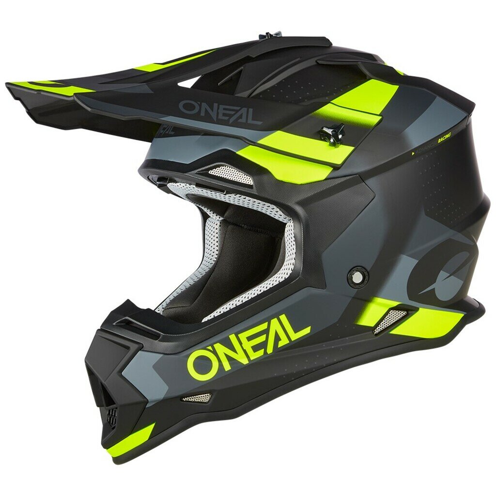 Шлем кроссовый ONEAL 2Series Spyde V23 серый/желтый размер L