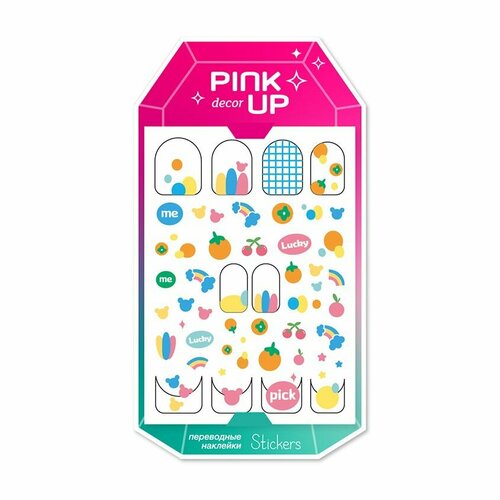 Наклейки для ногтей PINK UP DECOR NAIL STICKERS переводные тон 117