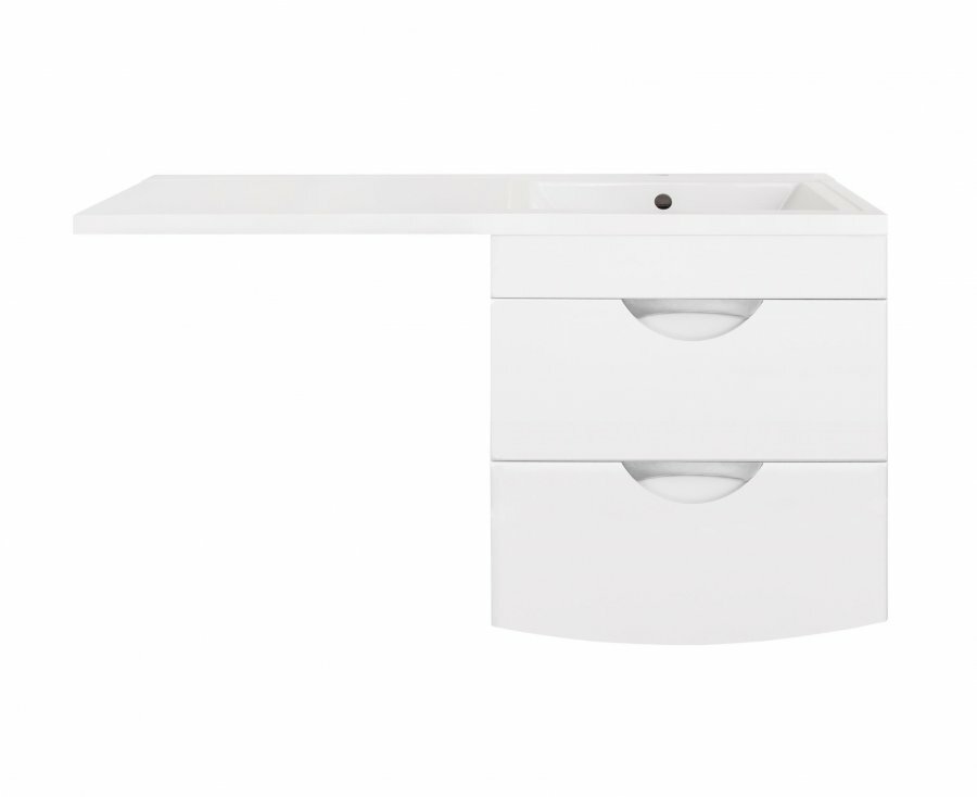 Style Line Тумба с раковиной Жасмин-2 120 R Люкс Plus белая
