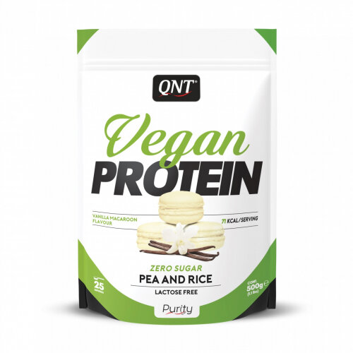 Протеин Qnt Vegan Protein Веган Протеин Ванильный макарун 500г