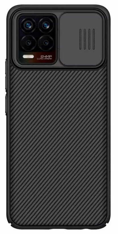 Накладка Nillkin Cam Shield пластиковая для Realme 8 / 8 Pro Black (черная)