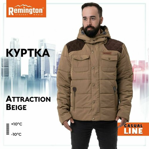 фото Куртка remington, размер 54/56, коричневый