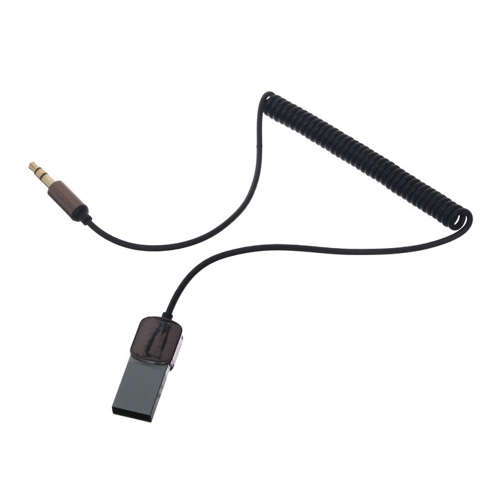 Адаптер для автомобиля, Car Bluetooth 5.0 Mini Jack 3.5 мм, 1 м (1шт.)