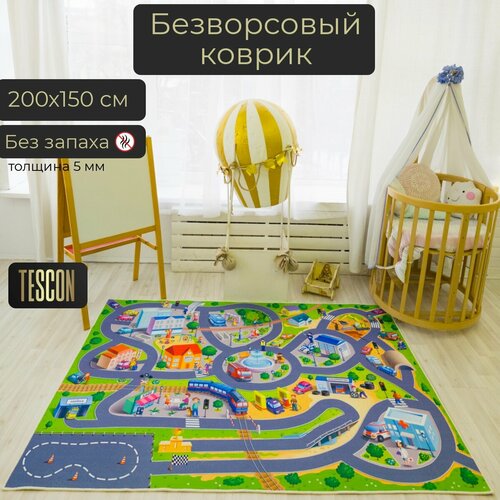 Детский безворсовый коврик TESCON 