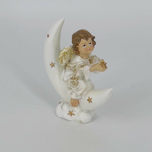 Статуэтка Ангел в бежевой тоге на месяце со звездой 2590₽