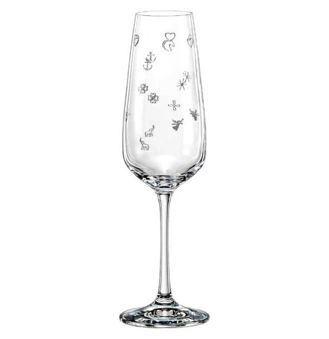 фото Бокалы для шампанского 190 мл 6 шт Crystalex CZ s.r.o. "Жизель /Cookies" / 303500