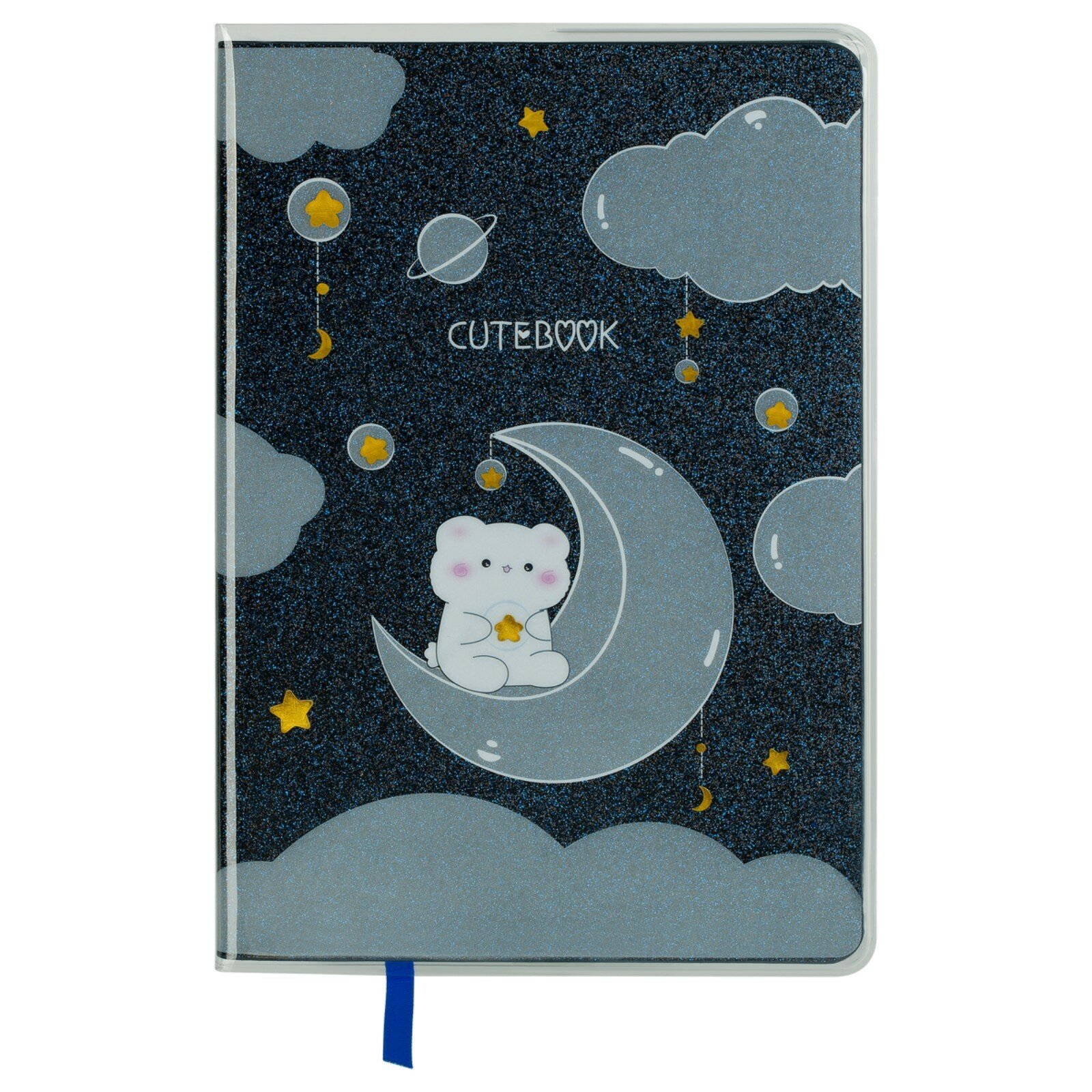 Записная книжка в линейку, ЛАЙТ, кожзам, MESHU "Cutestar" А5 80 л, съемная пластиковая обложка с диз - фото №4