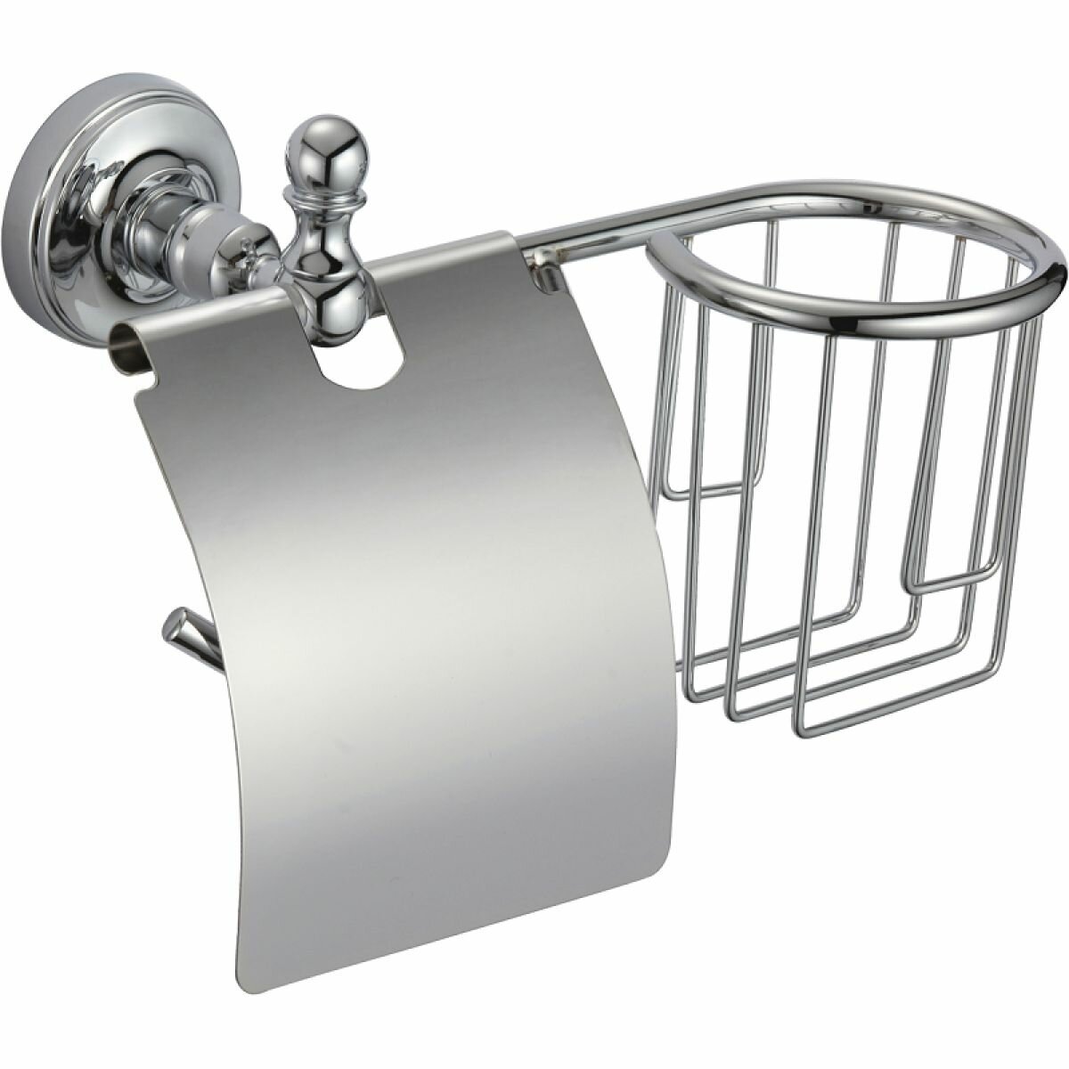 Бумагодержатель Ganzer с подставкой для освежителя воздуха, правый 31031R Хром