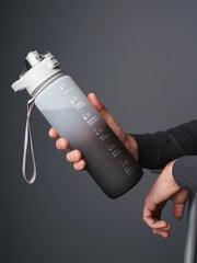 Шейкер спортивный 1000 мл, бутылка для воды 1 литр, серый градиент