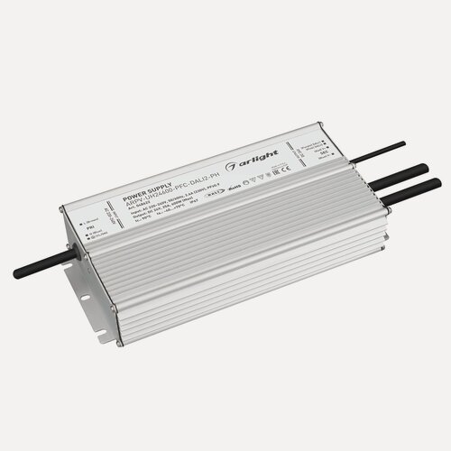 Изображение товара Блок питания ARPV-UH24600-PFC-DALI2-PH (24V, 25A, 600W) (Arlight, IP67 Металл, 7 лет) 048622