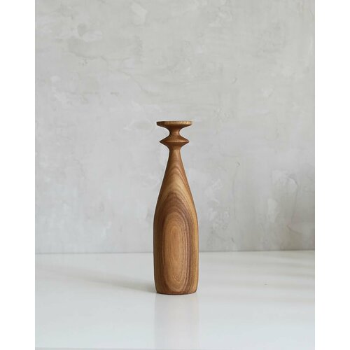 Подсвечник для свечей 25 см из натурального дерева (массив карагача)