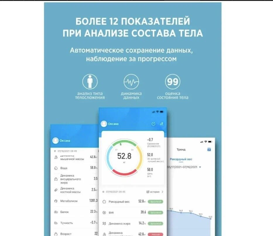 Напольные умные весы, электронные напольные весы на батарейках для Xiaomi, iPhone, Android, белые — фото 1