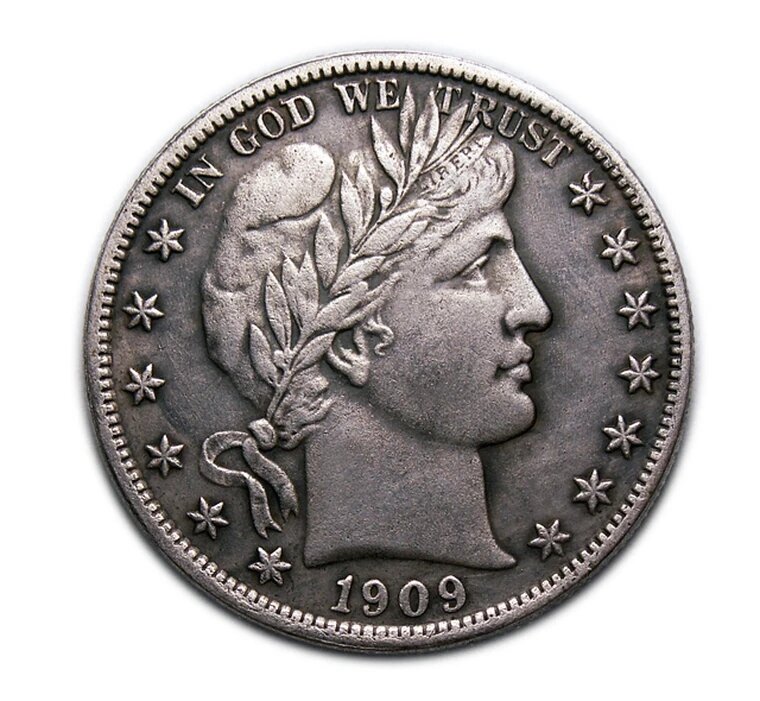 Half Dollar 1909 года полдоллара США сувенирная копия серебряной монеты монеты, нумизматика, деньги для коллекции