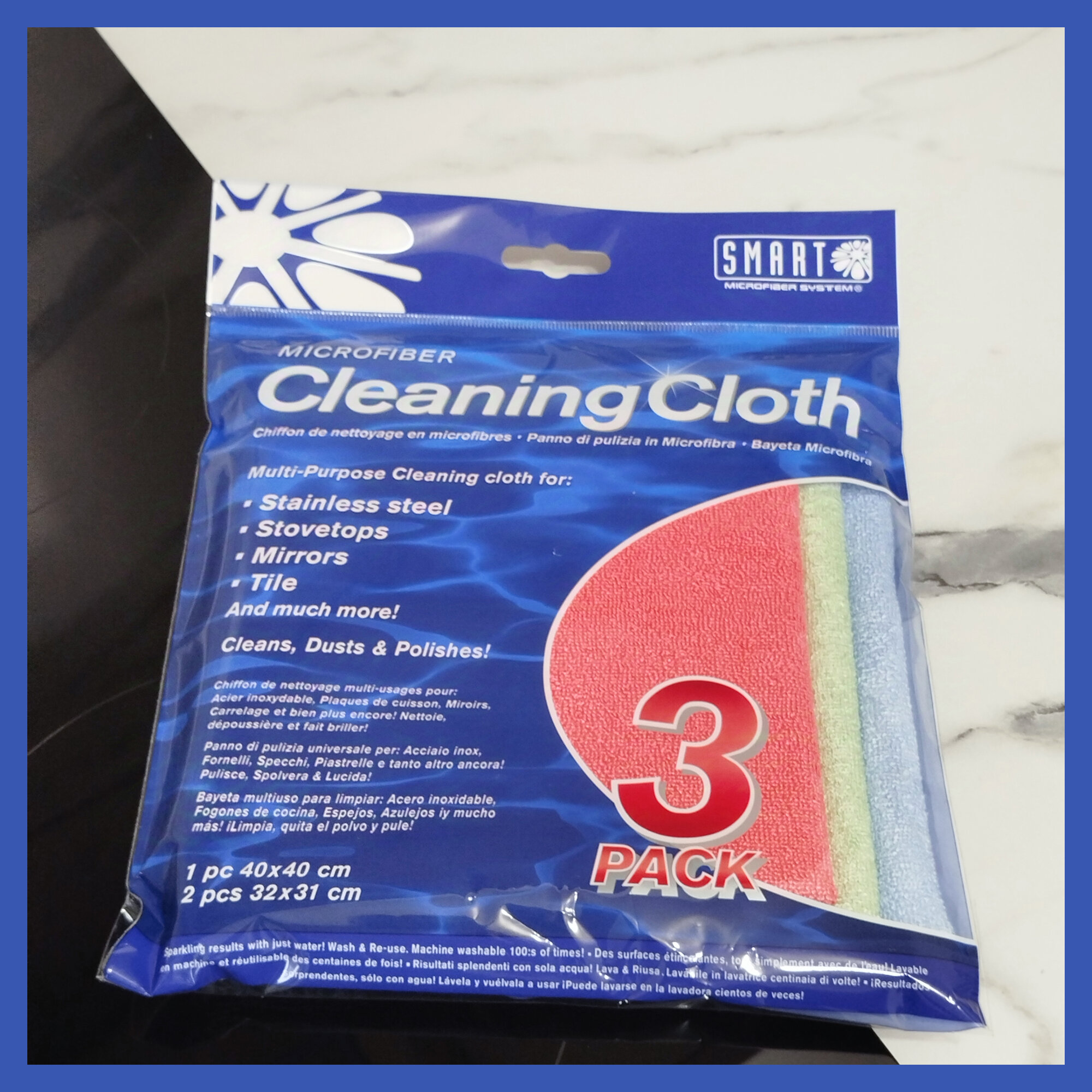 Набор салфеток Smart "Эколюкс" для уборки, 3шт, 2шт 32x31см, 1шт 40x40см — фото 1